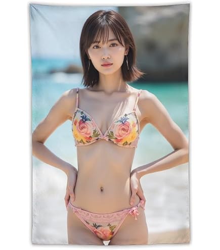 Amazon.co.jp: NMB48渋谷凪咲水着写真かわいい オフィス タペストリー